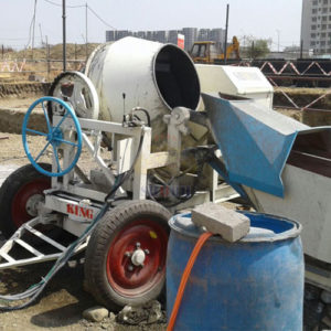 concrete mixer with inbuilt weighing system